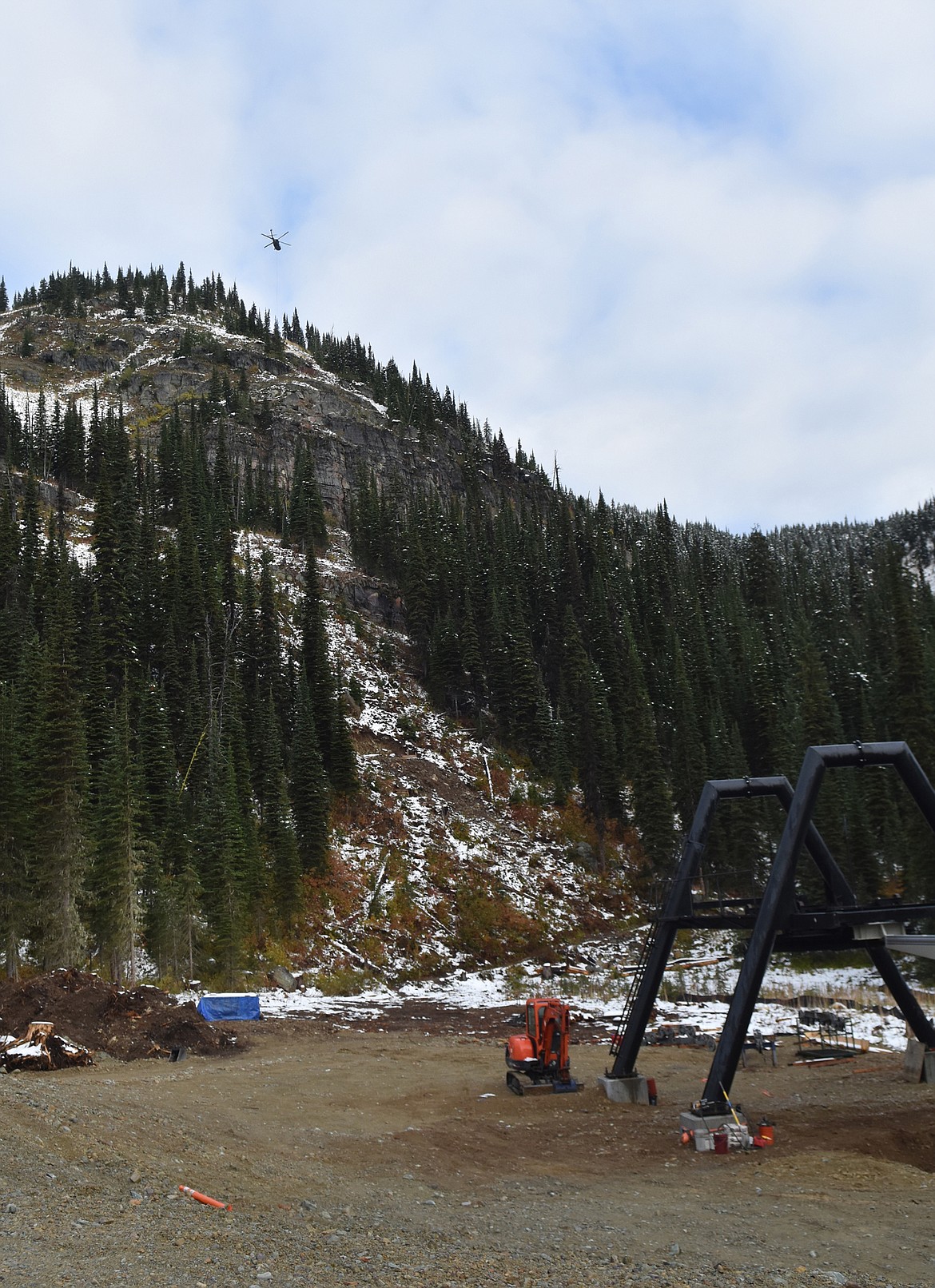 The bottom terminal for Chair 5 in its new location on the East Rim at Whitefish Mountain Resort is located close to the intersection of Russ&#146;s Street and Moe-Mentum. (Heidi Desch/Whitefish Pilot)