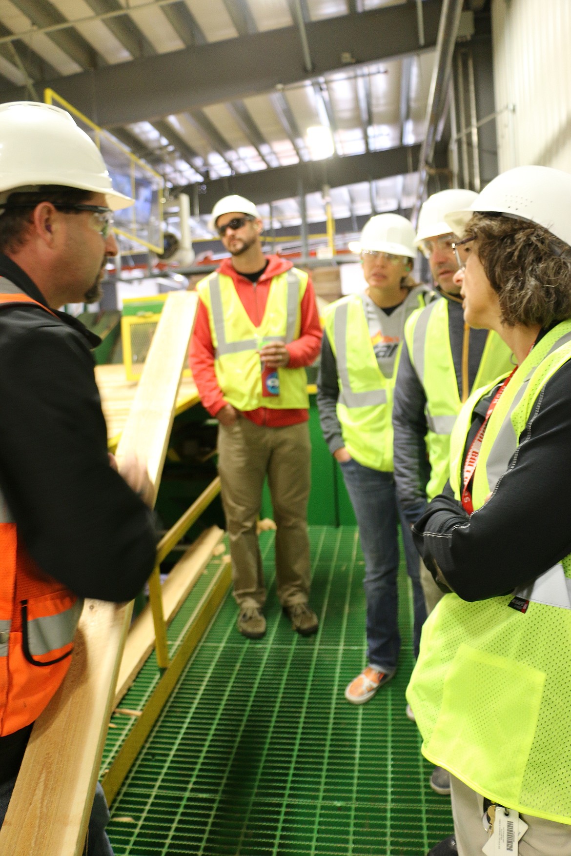 (Photo by MARY MALONE)
Sandpoint High School teachers and staff learned all about the inner working of Idaho Forest Group's Laclede mill Thursday during the school's Community Connections tour.