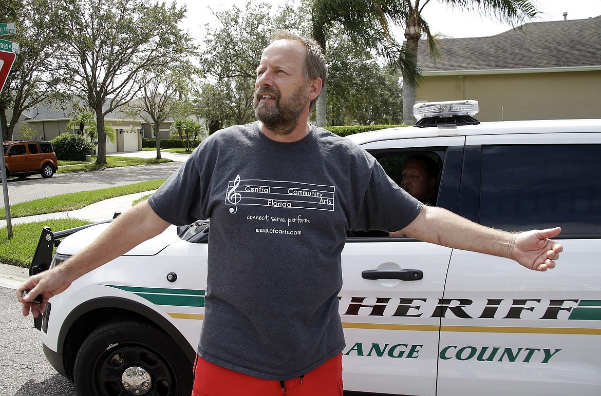 Eric Paddock, brother of Las Vegas gunman Stephen Paddock, speaks to members of the media near his home, Monday, Oct. 2, 2017, in Orlando, Fla. Paddock told the Orlando Sentinel: &quot;We are completely dumbfounded. We can't understand what happened.&quot; (AP Photo/John Raoux)