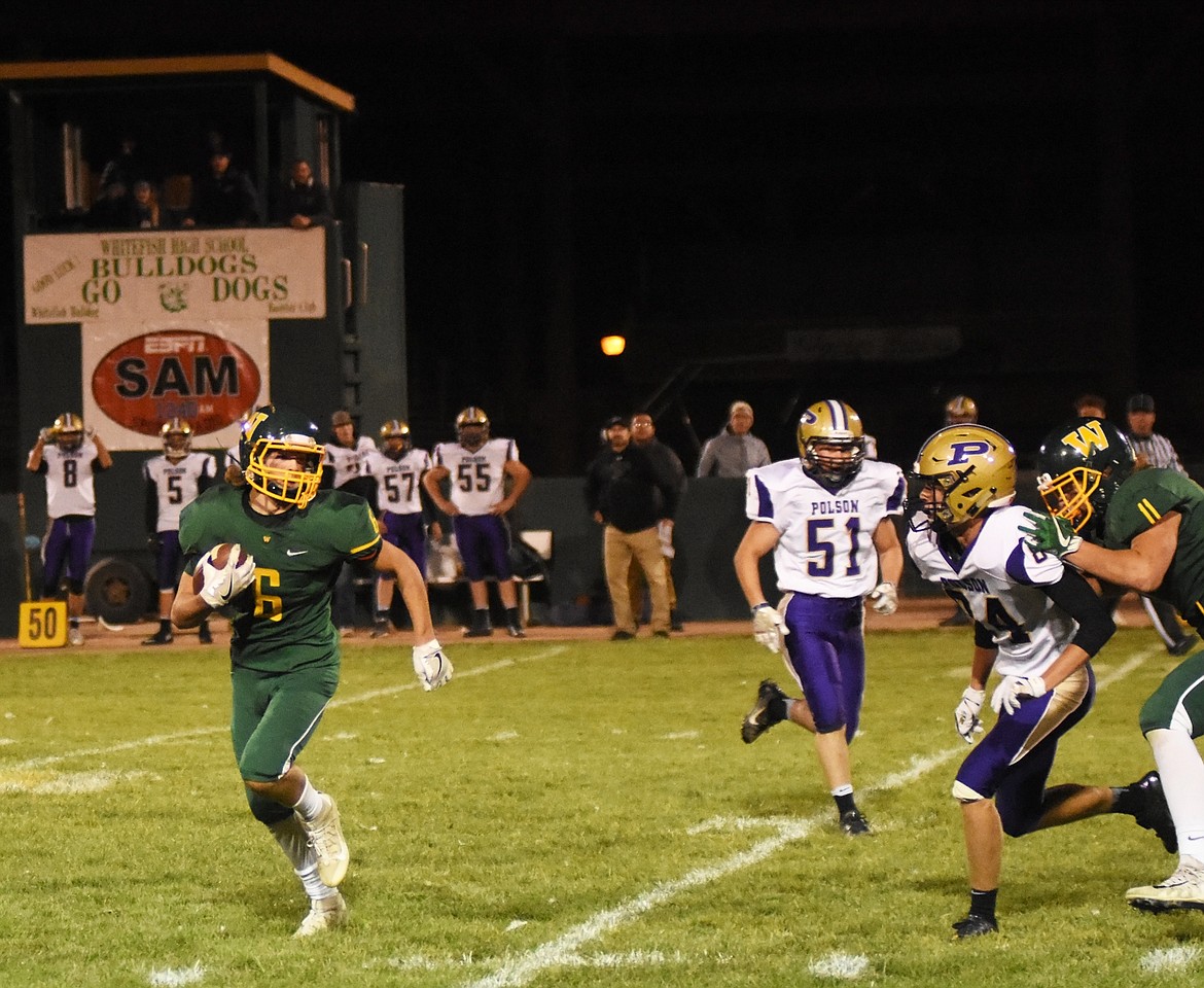 Jack Eisenbarth looks to make a play in the final minute of Friday&#146;s game against Polson.