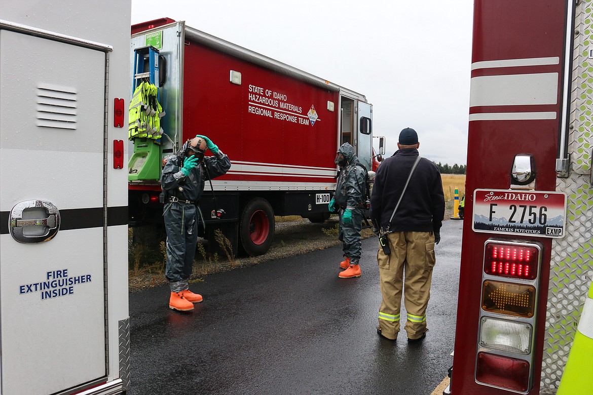 Photo by Mandi Bateman
The State of Idaho Hazardous Materials Regional Response Team gears up.