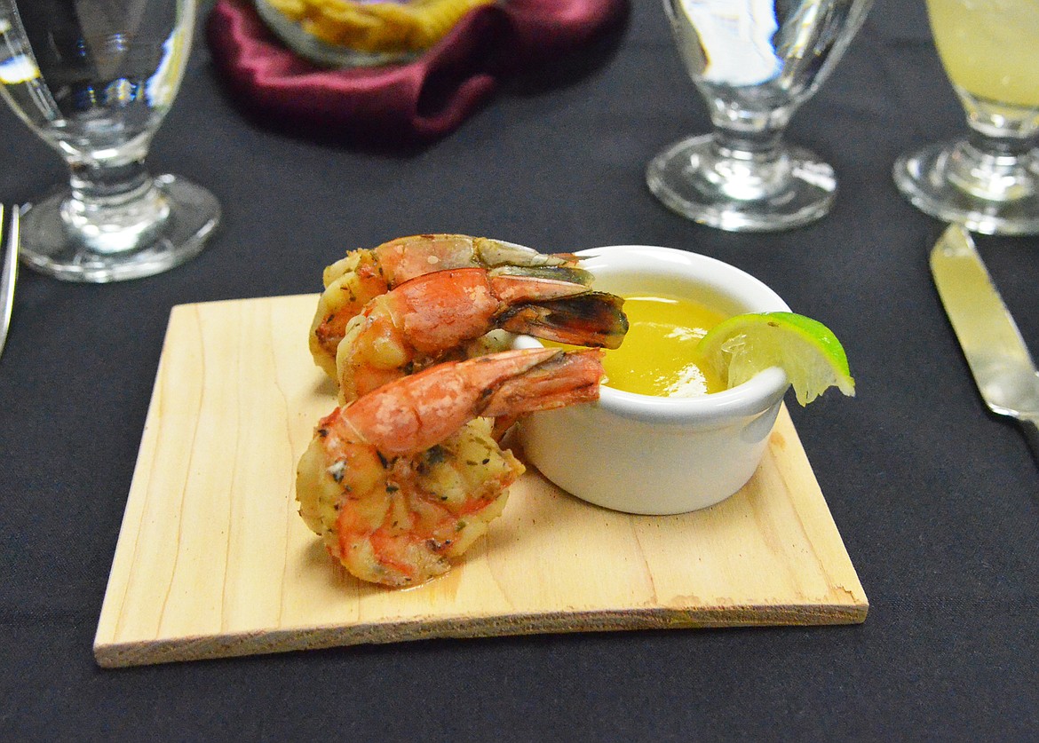 The saut&eacute;ed Jerk shrimp appetizers is served during the Eclipse restaurant night.