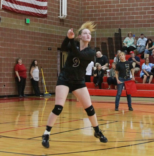 Courtesy photos
McKenna Truean passes the volleyball during Mullan&#146;s match at Wallace High School last week.