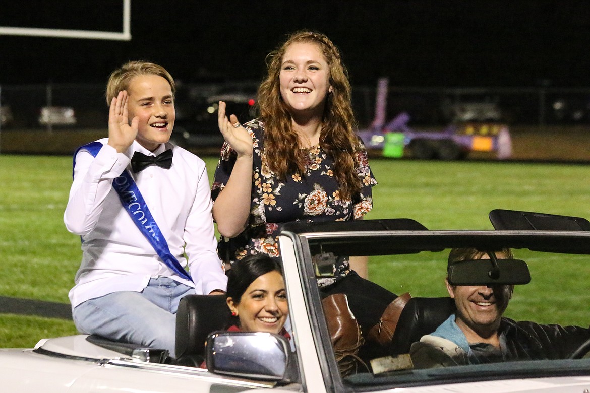 Junior Homecoming Royalty: Princess Cassidy Anderson and Prince Benedict Huebner.