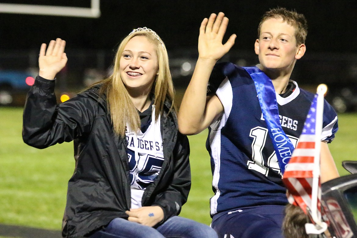 Sophomore Homecoming Royalty: Princess Grace Villelli and Prince Tye Bateman.