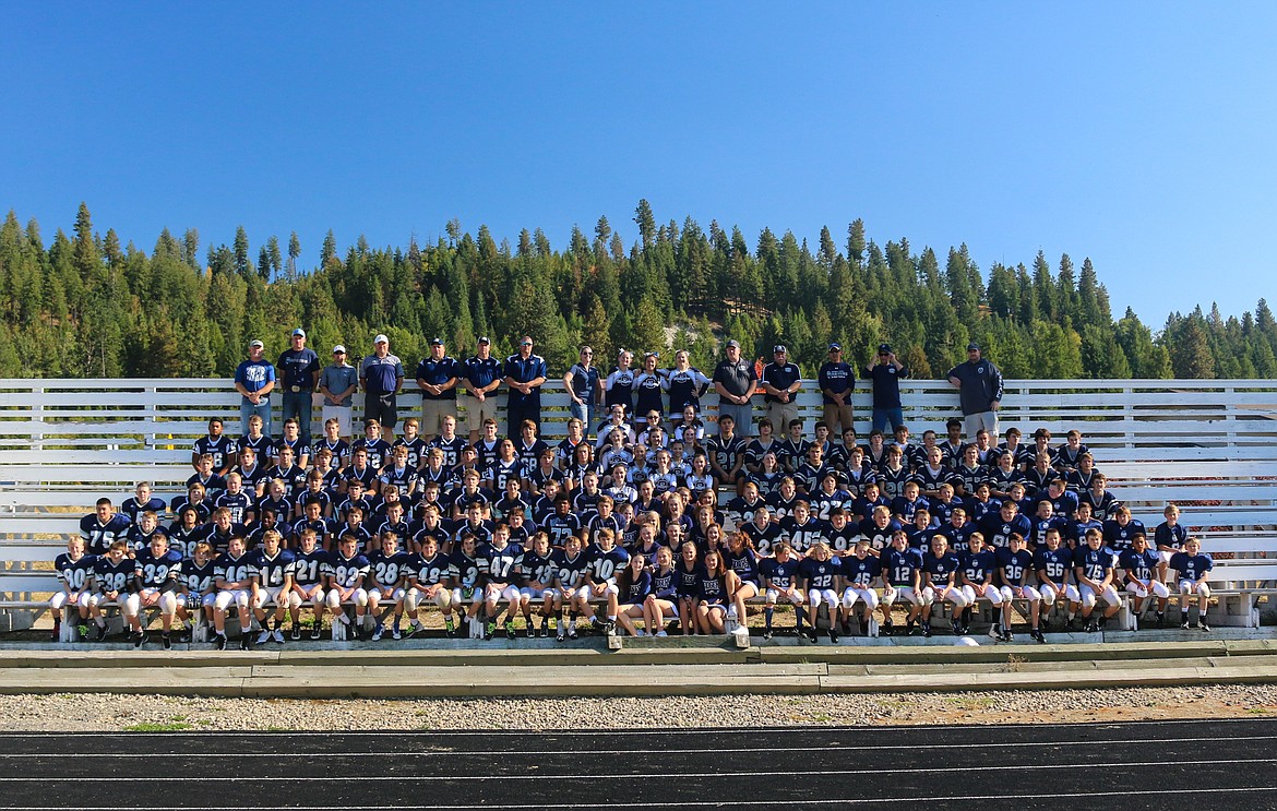 Photo by Mandi Bateman
All Badger football players, cheerleaders and coaches gather on Homecoming Day.