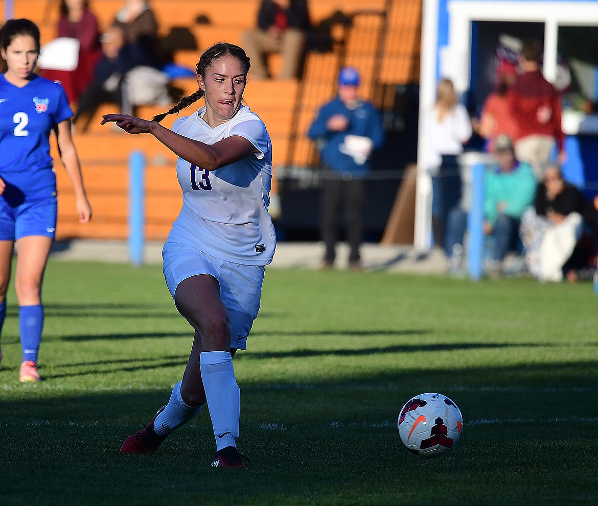 Hannah Gedlaman with a shot against Bigfork.