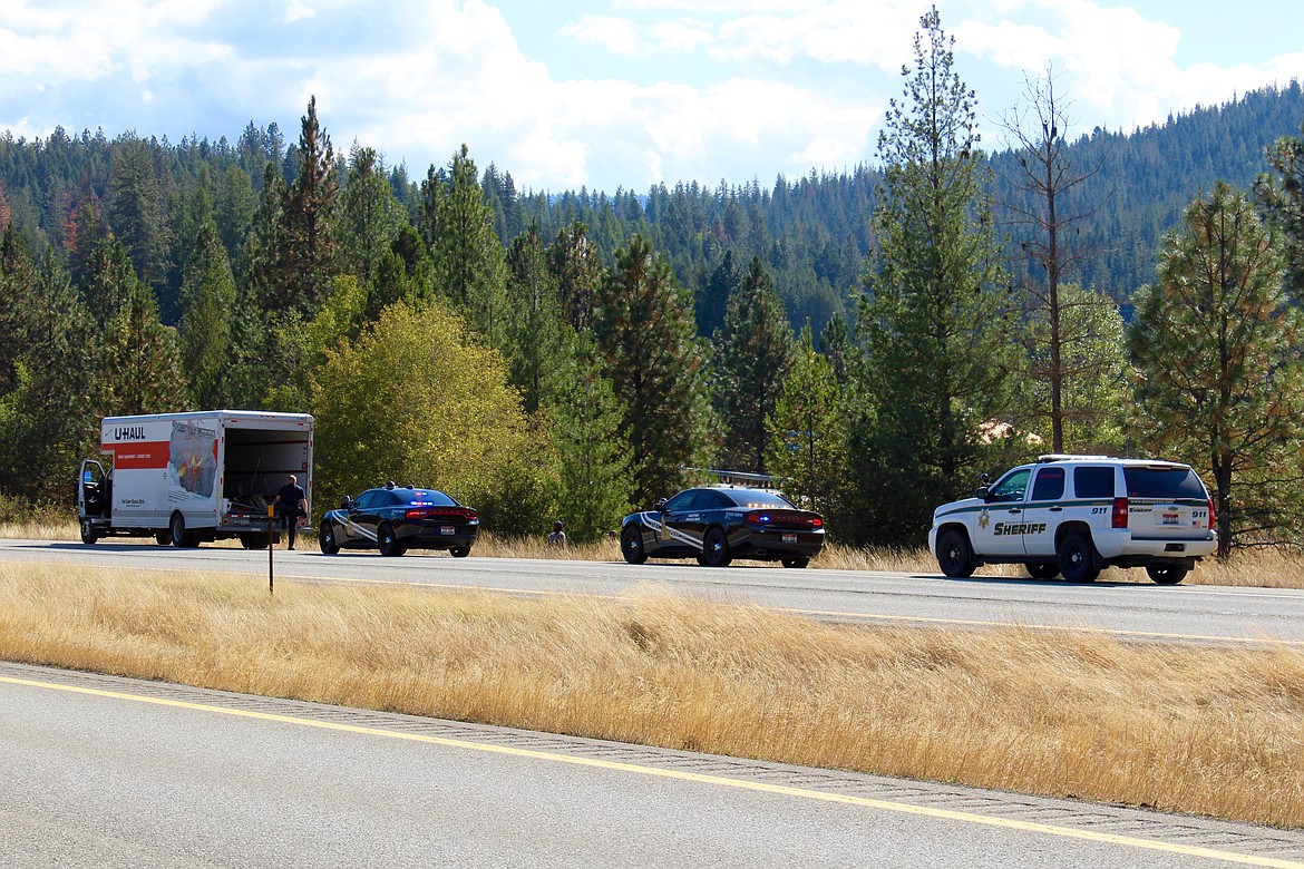 ISP troopers, with the help of a Bonner County Sheriff&#146;s K9, pull over and search a Uhaul just west  of Kingston on I-90 during the first day of the emphasis.
