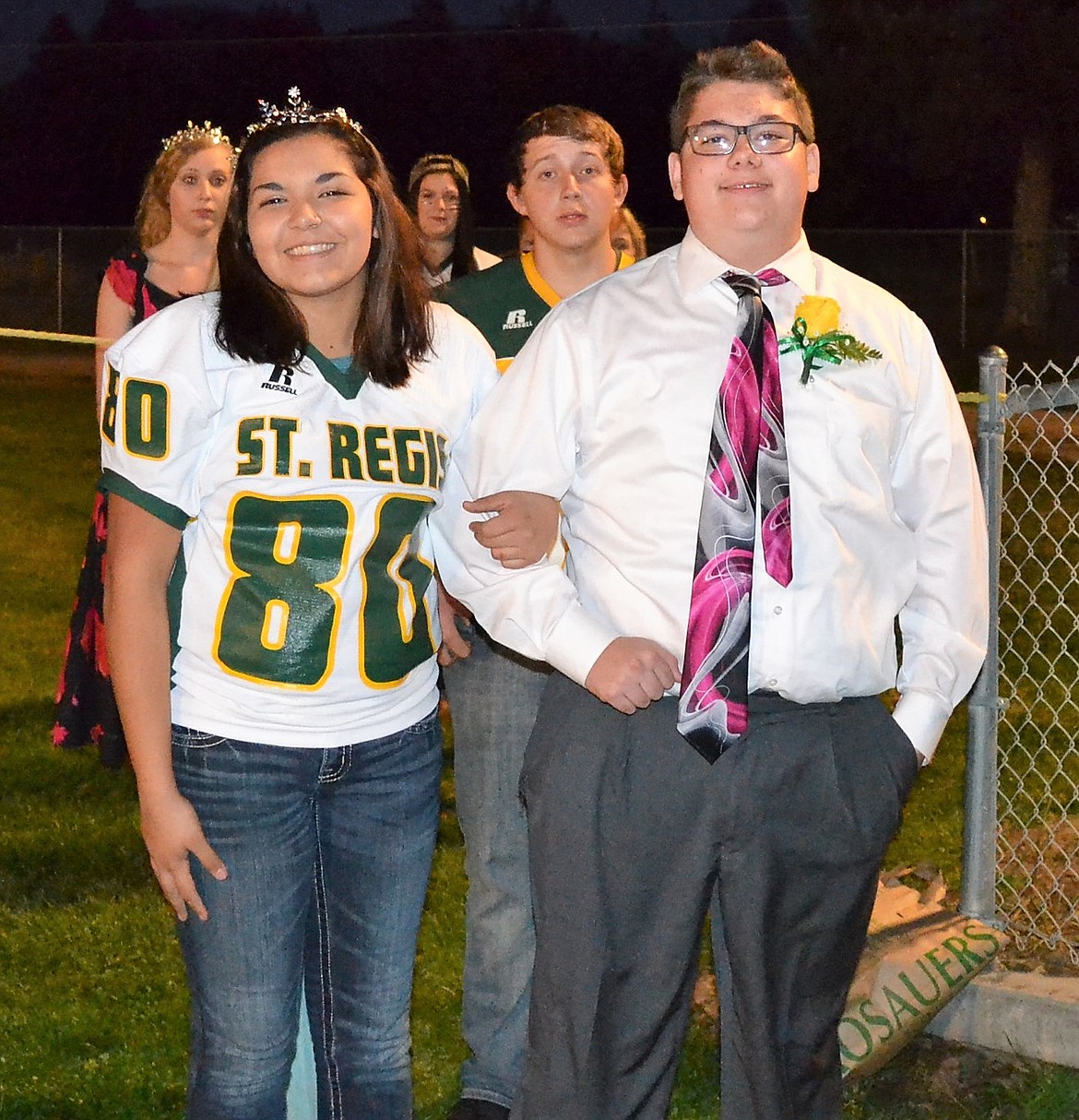 Sophomore Homecoming Royalty for St. Regis, Lolo Falkenhagen and Keanan Taylor. (Photo by Art Drobny).