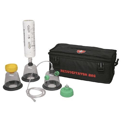 The aspirator/resuscitator rescue kit that can help a K9 if they are having problems breathing.