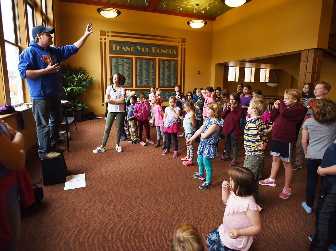 Luke Walrath directs a group of kids in the “Trashing the Camp” scene for the Alpine Theatre Project Kids production of “Tarzan the Musical.” There are 135 students in the two casts of the show.
(Brenda Ahearn/This Week in the Flathead)