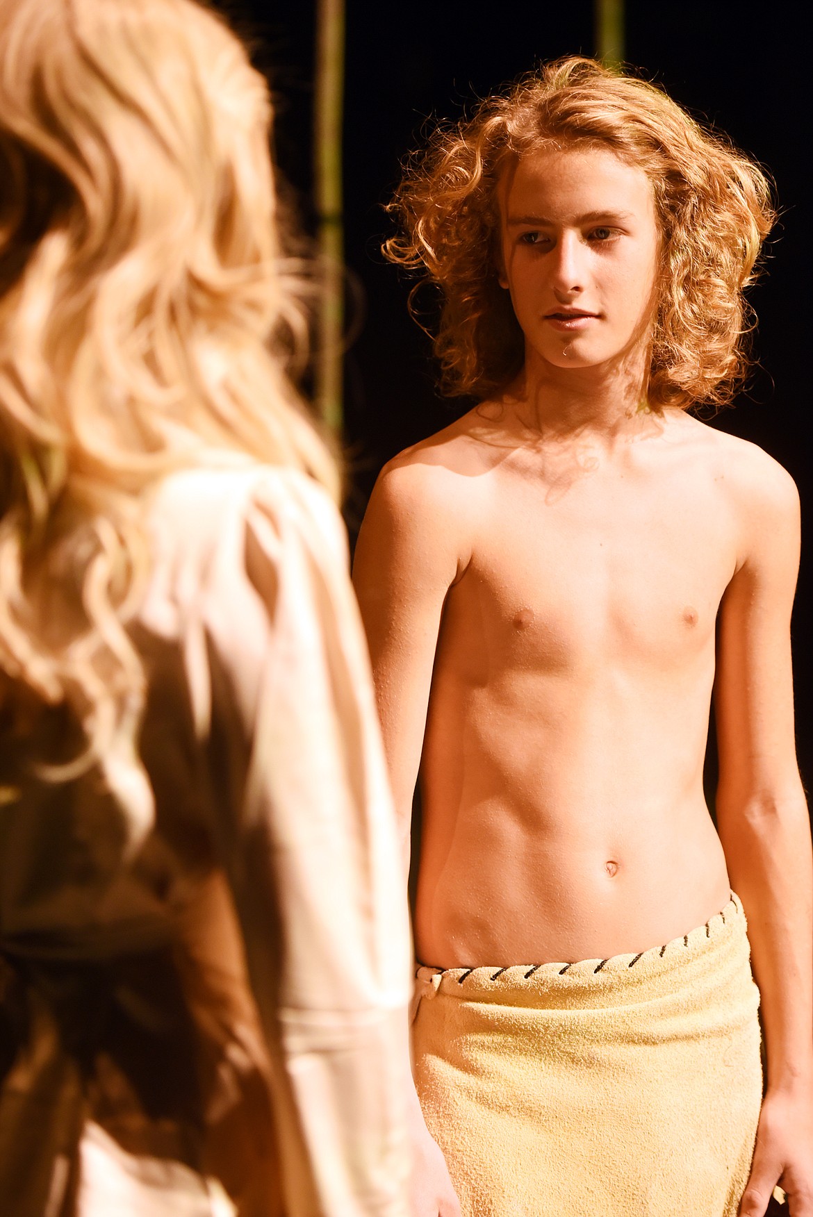 Gardner Dominick, 14, playing the part of Tarzan for the Alpine Theatre Kids production of Tarzan the Musical. There are two full casts for the show and there will be four performances over two days. The shows will run this Saturday at 2 p.m. and 7 p.m. and Sunday at 2 p.m. and 6 p.m.(Brenda Ahearn/Daily Inter Lake)