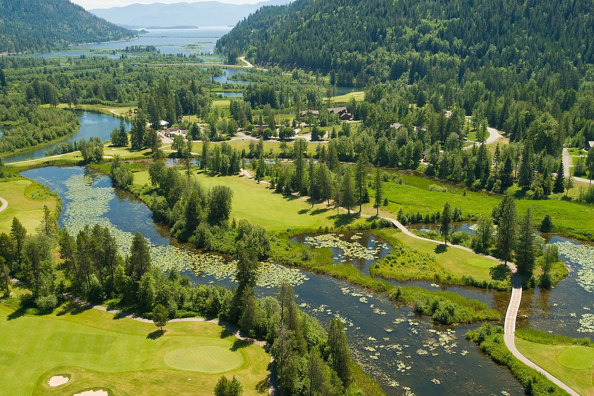 An aerial view of The Idaho Club community, including its Jack Nicklaus Signature 18-hole golf course.
(Photo
courtesy of THE IDAHO CLUB)