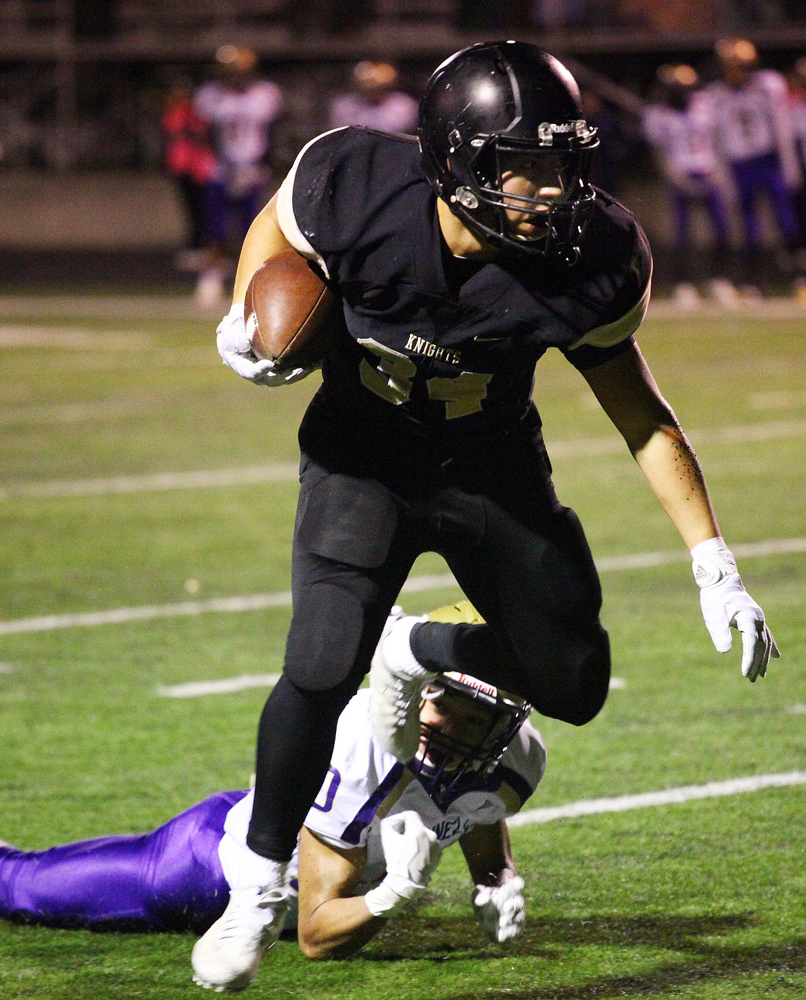 Rodney Harwood/Columbia Basin HeraldRoyal running back Alonso Hernandez-Rangel rushed for 87 yards on 20 carries and one touchdown to help the Knights defeat Connell Friday night.