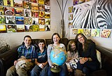 Five happy hearts will globe trot
