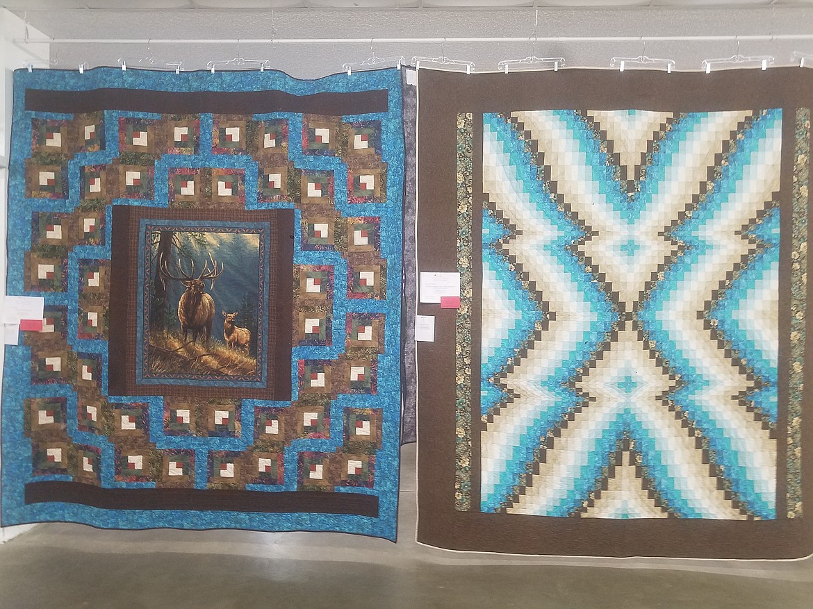 The quilts on display were all artistically crafted.