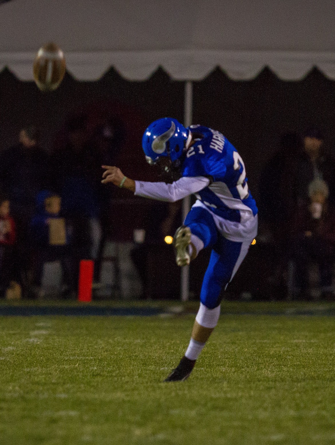 Cheryl Nichols Photography
Senior punter/kicker Seth Harrison is this week&#146;s Coeur d&#146;Alene High Nosworthy&#146;s Hall of Fame Co-Offensive Player of the Week. Harrison had five kickoffs for touchbacks and a 40-yard field goal in the win over Lewiston on Friday.