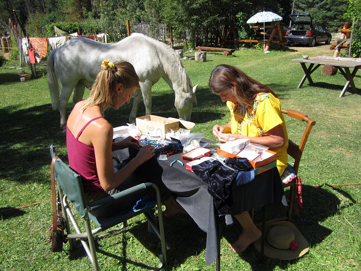 Artists at work at the Flying Popcorn Ranch. (Courtesy photo)