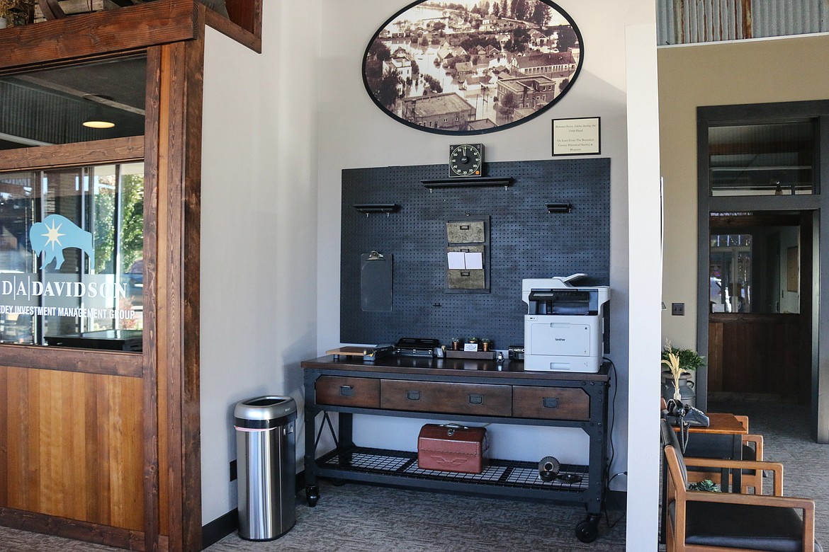 The interior of The Plaza Downtown, combining new technology and Bonners Ferry history.