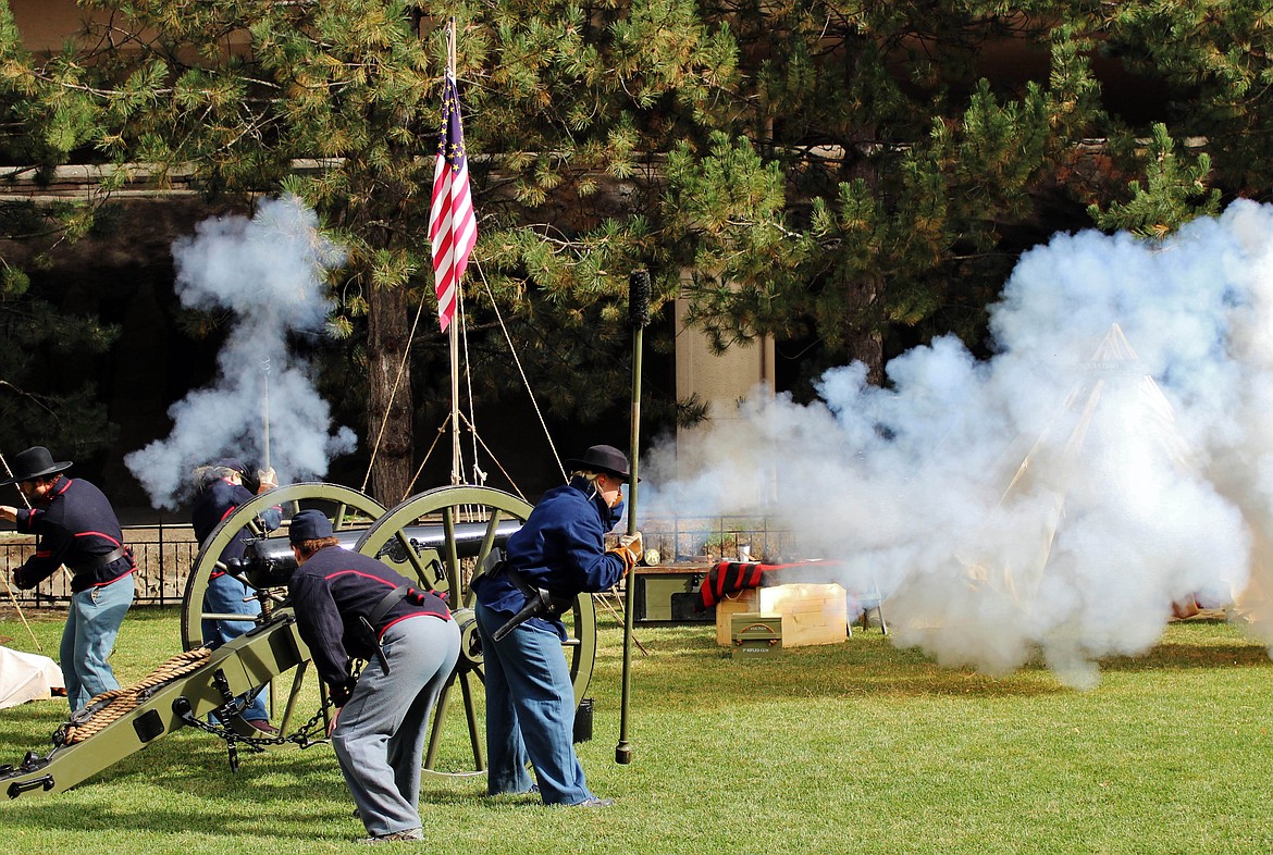 Courtesy photo
BOOM! A cannon fires during the reenactment of a Civil War encampment.