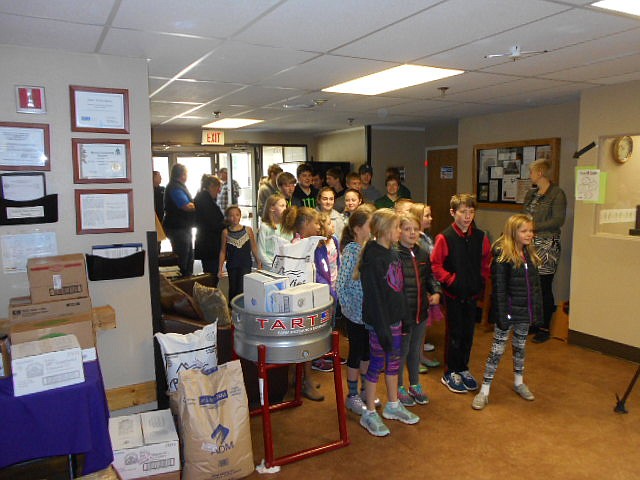 On Friday, Oct. 6, Superior students went to Mineral Community Hospital and picked up 729 pounds of food donated by hospital employees. The food will be used to stock the school&#146;s food pantry. (Photos courtesy of Mineral Community Hospital).