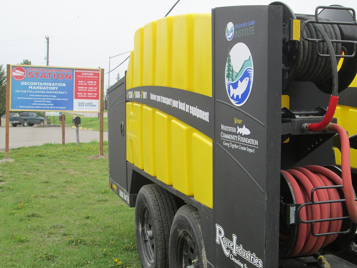 The Whitefish Lake Institute&#146;s mobile decontamination station.