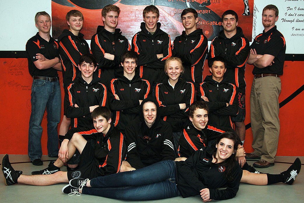 Kenny Marjerrison (back right) with his Savage Horsemen 2016 Wrestling Team. (file photo)