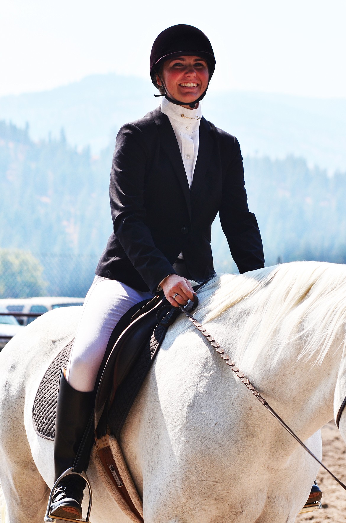 Jessica Bronner smiling for a phot during her show class at the recent Sanders County Fair (Erin Jusseaume/ file photo)