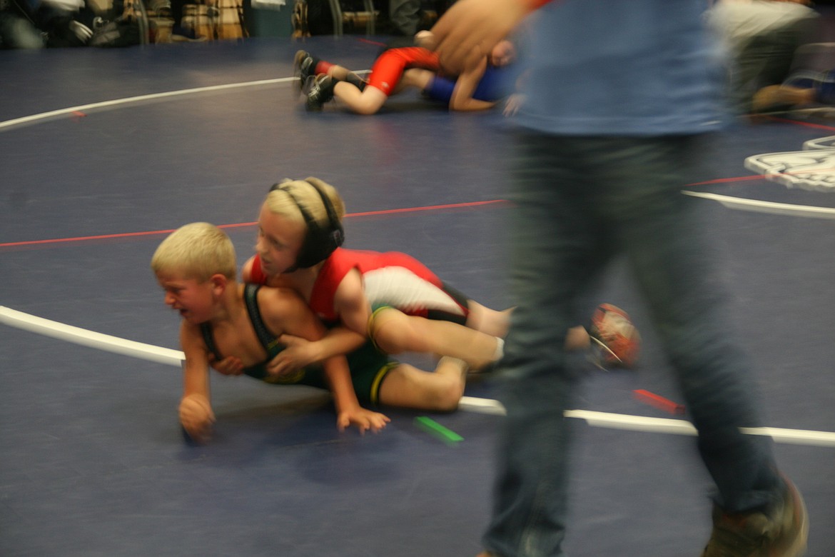 Wrestling can be stressful, but the kids continued to do their best.