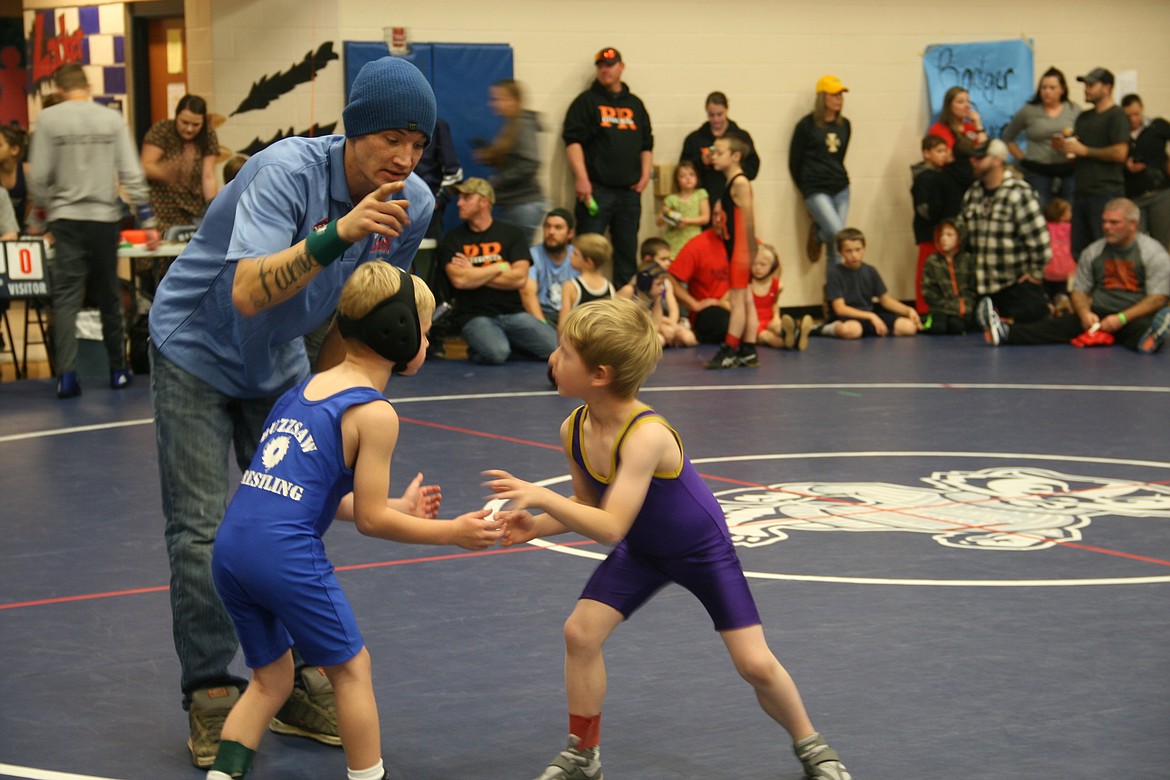 Waiting for the go-ahead, these boys look to the referee during the Saturday, Oct. 21, tournament.