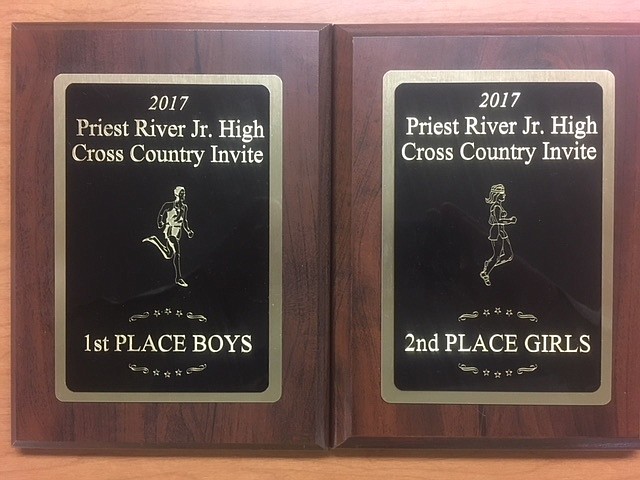 Some of the hardware earned by Boundary County Middle School cross country teams this year.