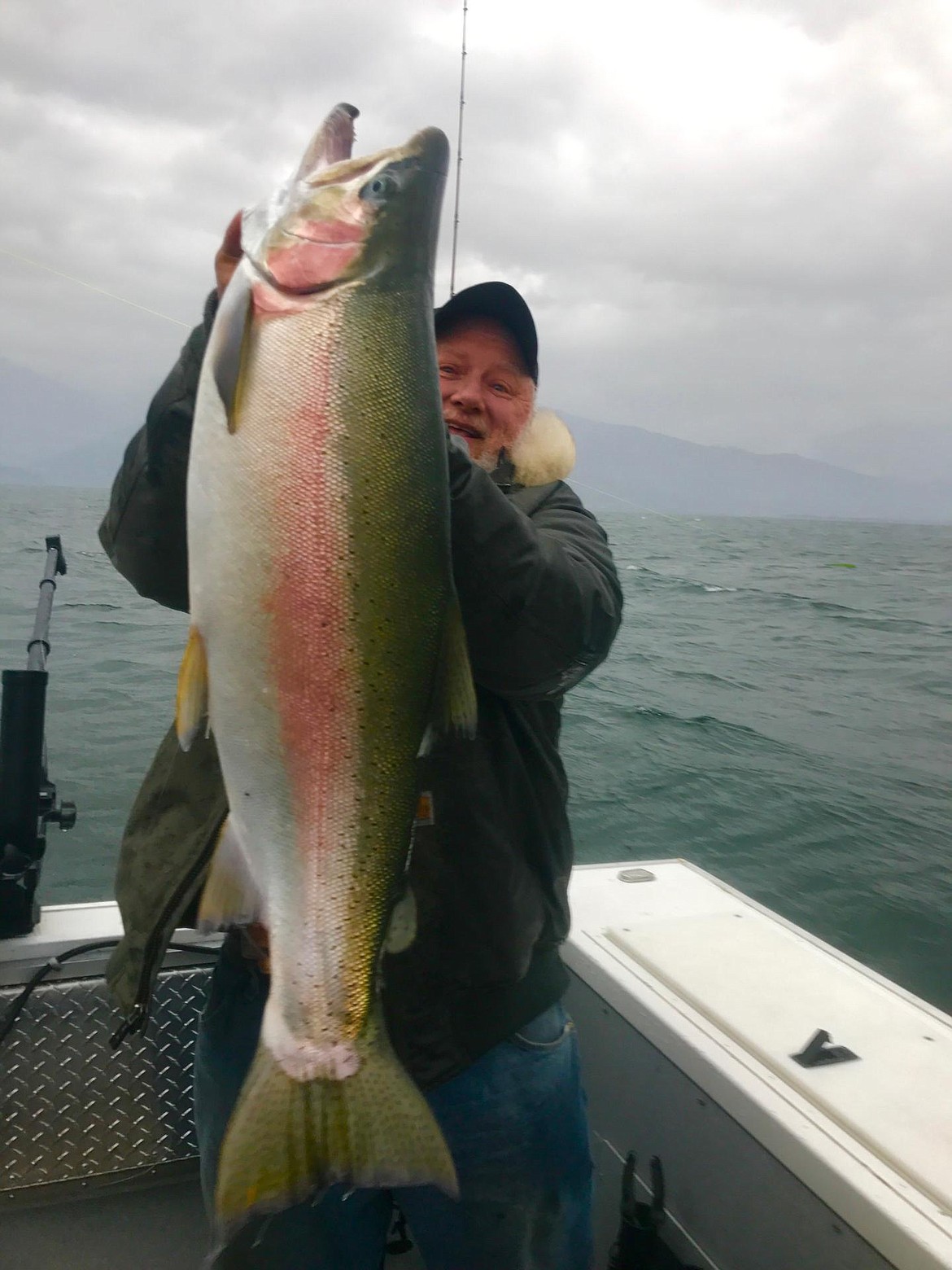 Kevin Sawyer didn&#146;t weigh the Kamloops he caught a couple weeks ago on Lake Pend Oreille where he, friends and family have been chasing the big rainbows since mid-October. Most of the fish, including this one, were photographed and released.

Courtesy photo