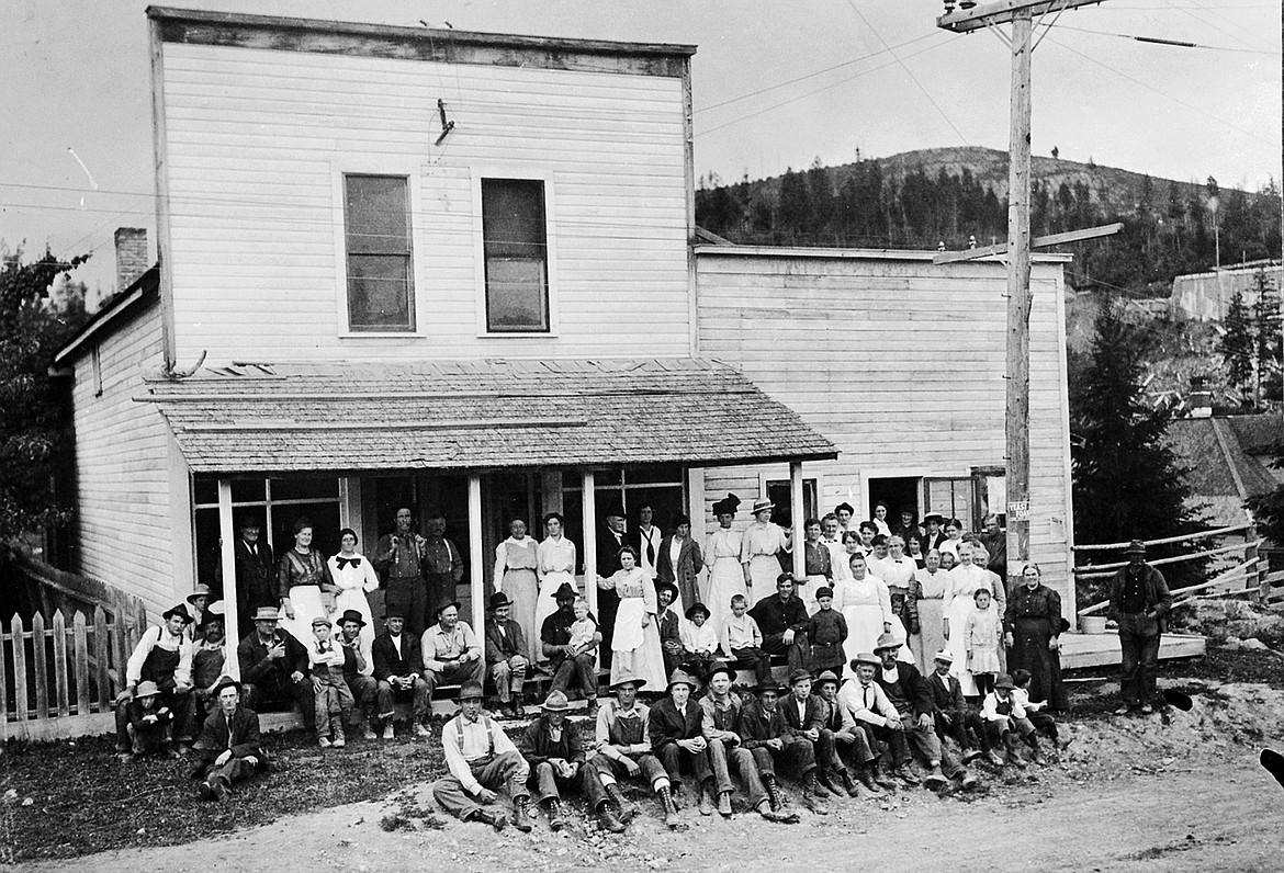 Locals gather to improve roads in Bigfork.  (Collection of Bigfork Art and Cultural Center)