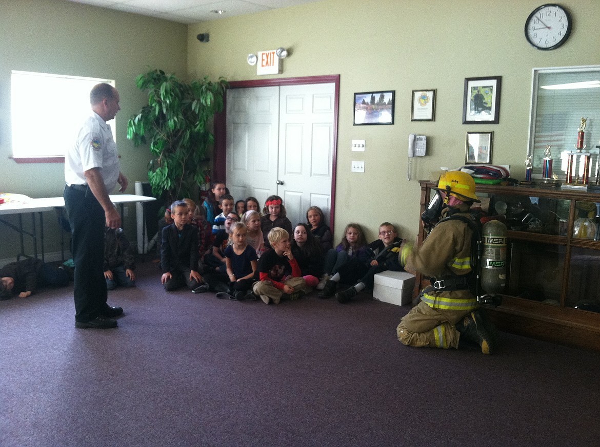 Courtesy Photo
The Naples elementary second grade class visited the South Boundary Fire Department to learn about fire safety.