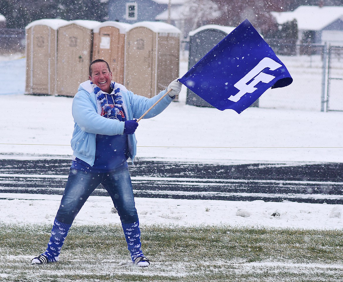 Bonnie Zepnick cheers on the Cats.