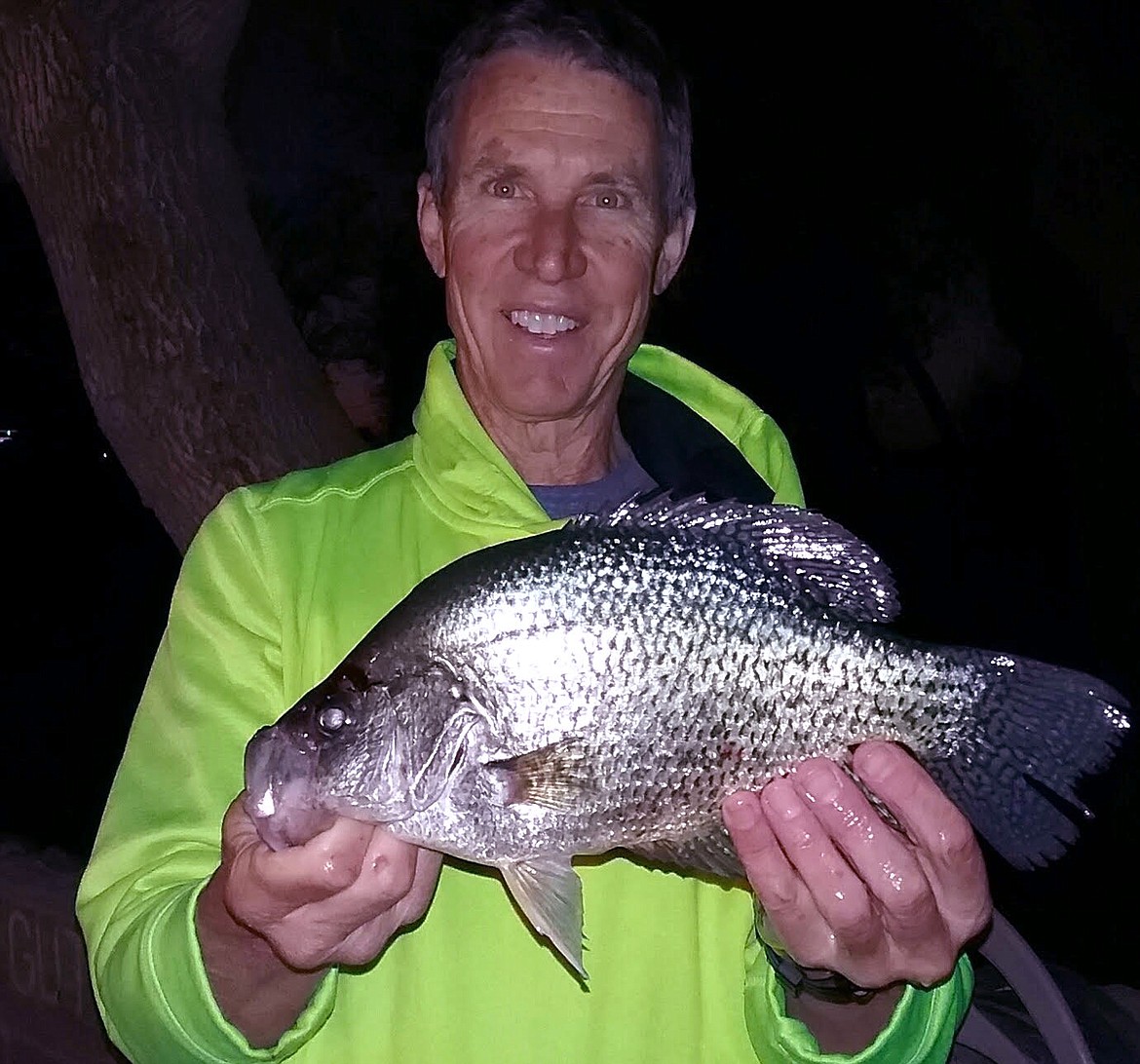 Pete Fisher photo - Steve Dorsey of Issaquah with a nice Potholes Reservoir crappie.