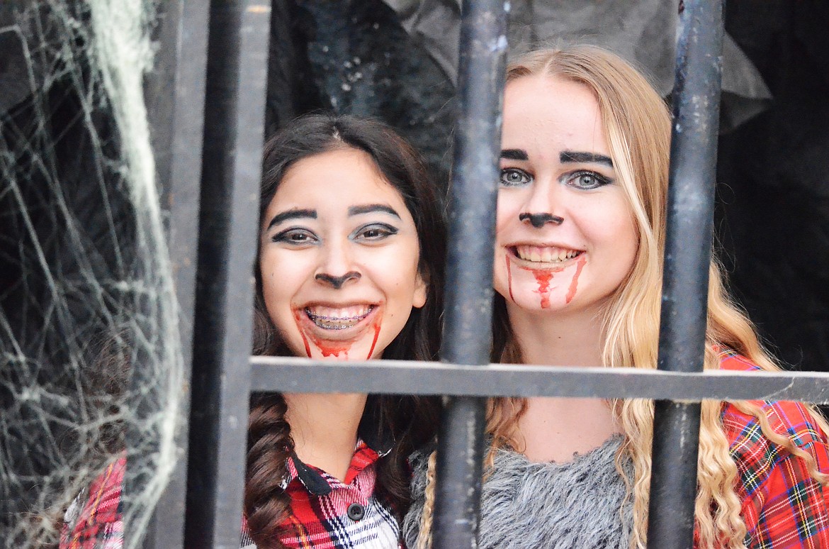 Werewolves are secured behind the bars of an old jail at the haunted house. (Erin Jusseaume photos/ Clark Fork Valley Press)