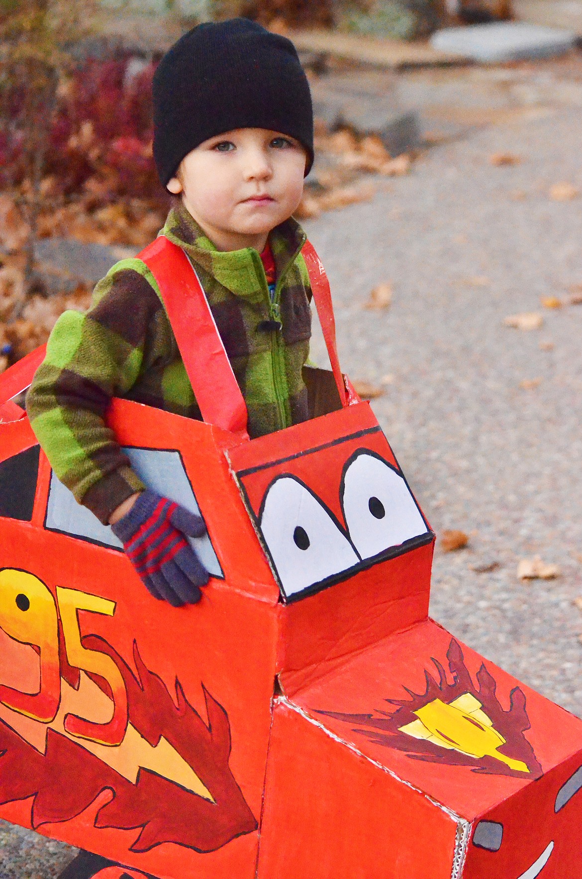 &#147;Lightning McQueen&#148; paused for just a second as he scooted up and down Plains trick or treating.