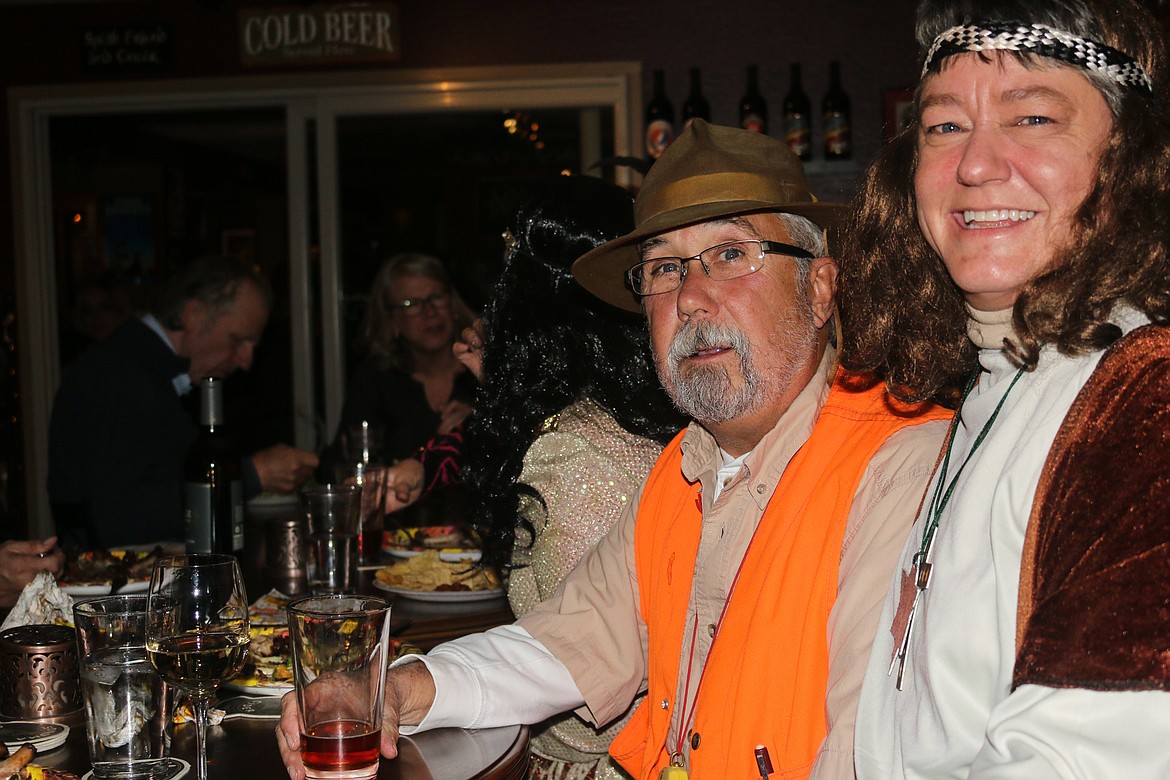 Photo by Mandi Bateman
Guests at the Heartrock Wines/Crosstime Saloon Halloween party enjoyed a buffet meal including brisket, ribs, and chicken.