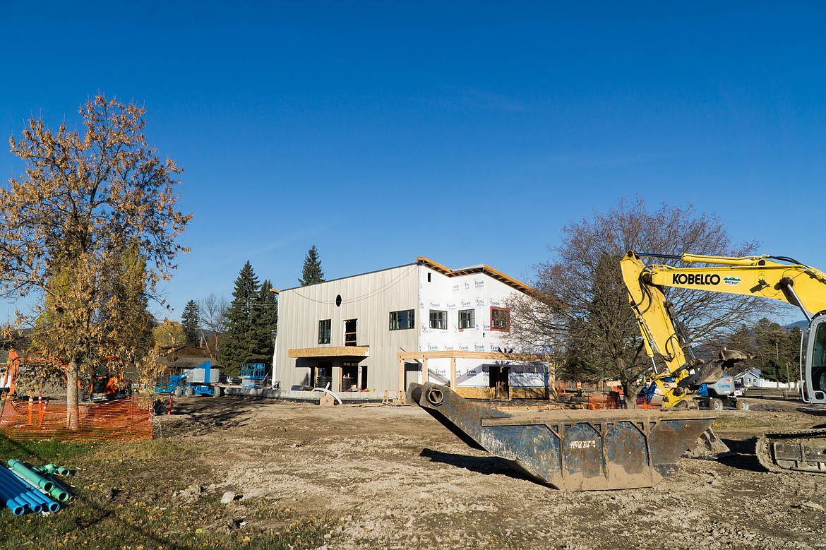 The Whitefish School District&#146;s Center for Sustainability and Entrepreneurship is in progress next to the high school. (Daniel McKay/Whitefish Pilot)