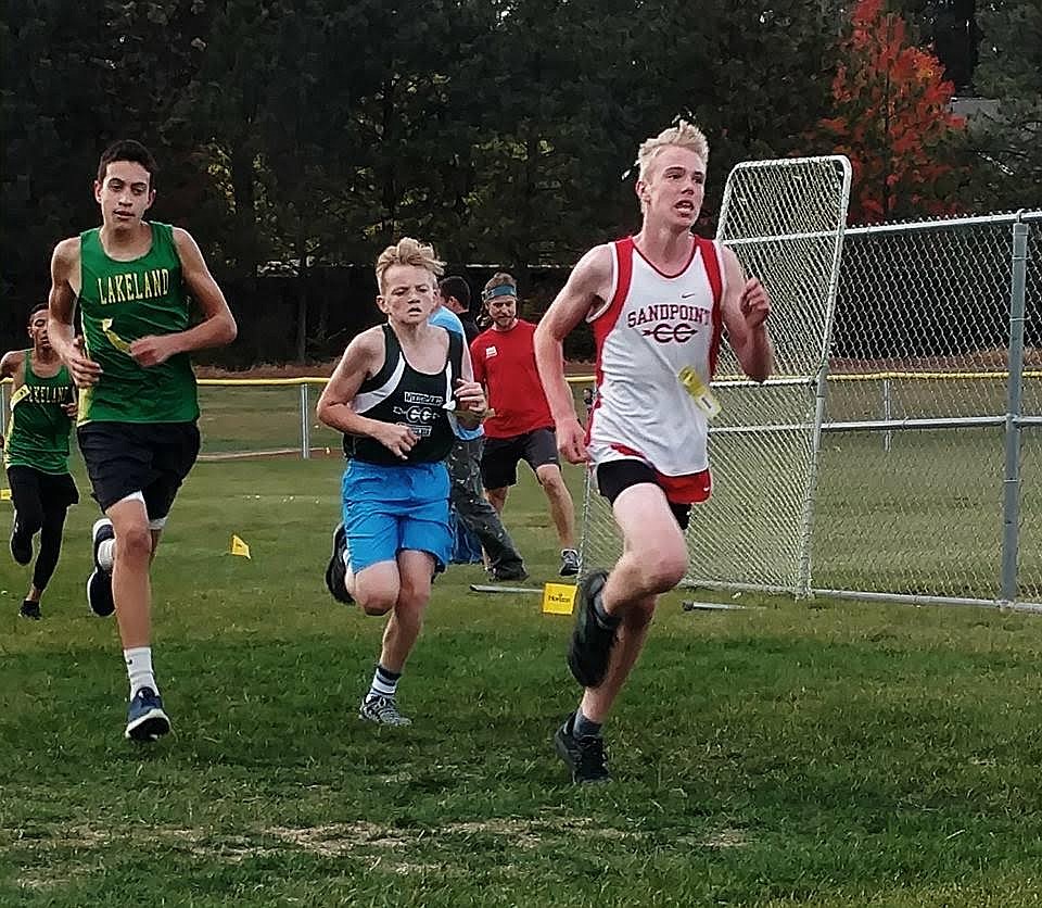 (Courtesy photo)
Ben Ricks, right, explodes past the competition on his final kick, breaking through to win his first race of the year at the most opportune time.