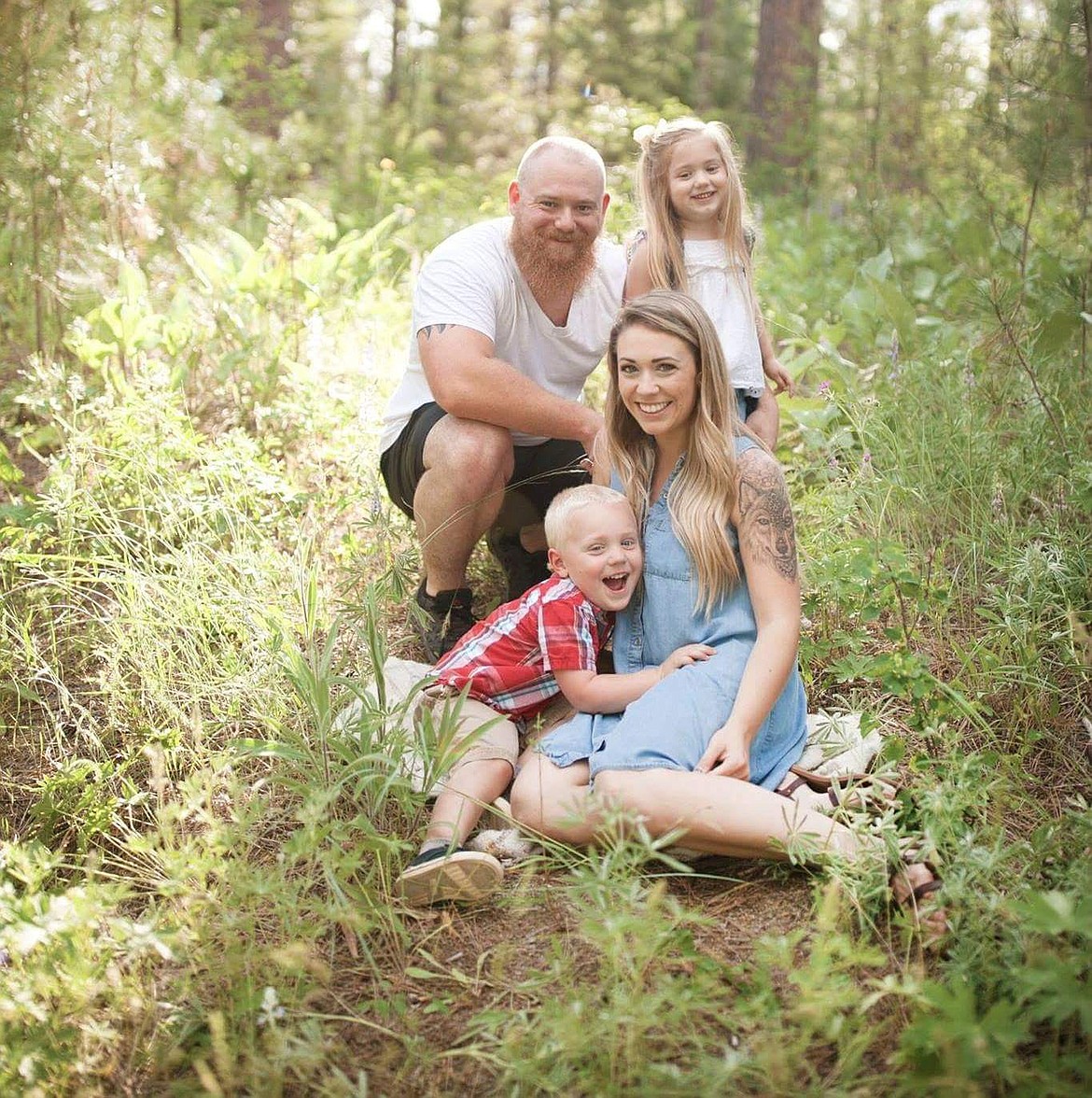 Courtesy photo
Chance and Chelsea Pursley of Rathdrum enjoy time with their children, Harper, 4, and Gunnar, 2, in this family photo. Harper was recently diagnosed with ROHHAD syndrome and will be treated in Seattle and Chicago. Her family and friends are hosting a benefit Saturday at O&#146;Malley&#146;s in Rathdrum.