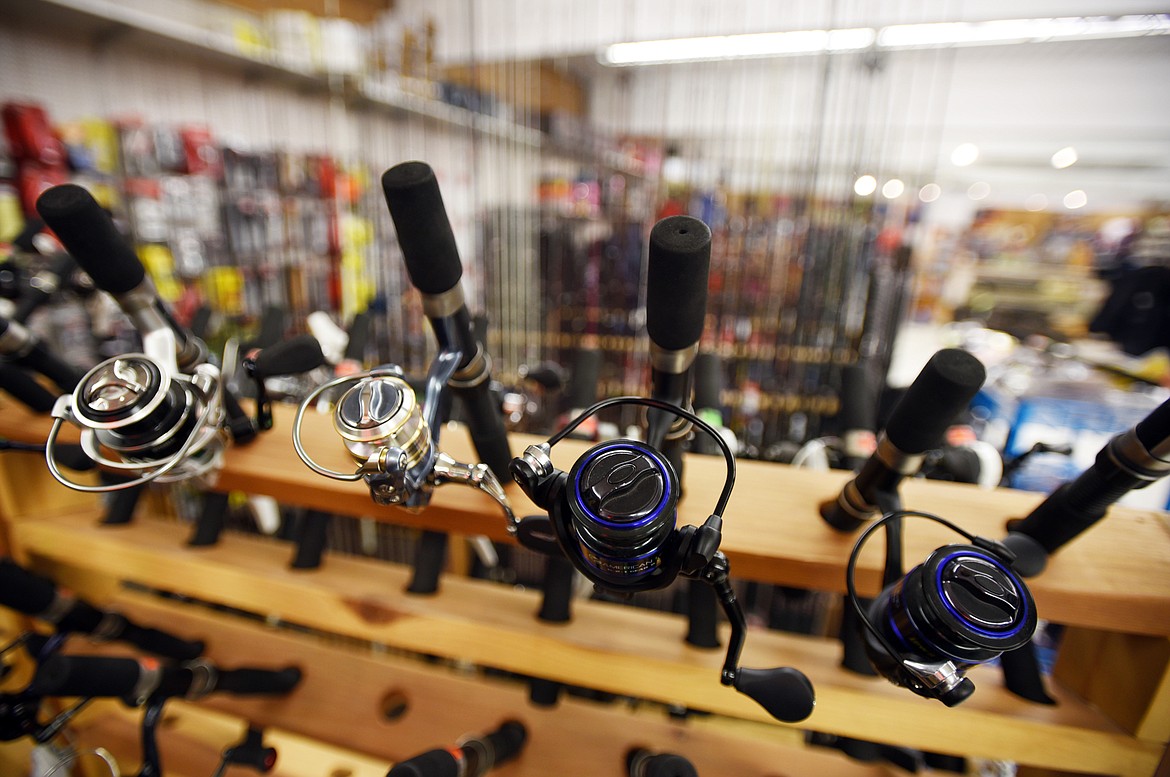 The fishing tackle and equipment section of Snappy&#146;s Sports Senter is becoming one of the most popular sections of the store.
(Brenda Ahearn/Daily Inter Lake)
