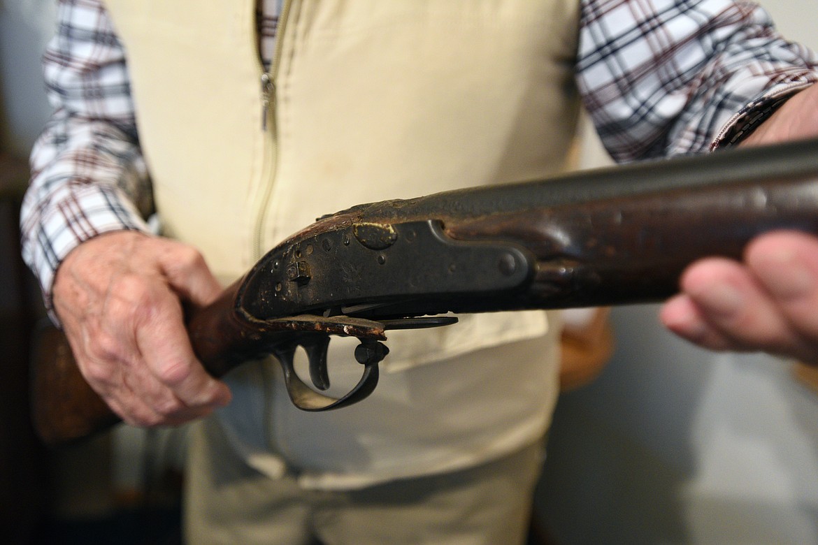 Jack Paulson holds a Model 1816 Springfield musket, one of a collection of guns he&#146;s donating to the Montana Historical Society, at his home in Bigfork on Tuesday, Nov. 14.
