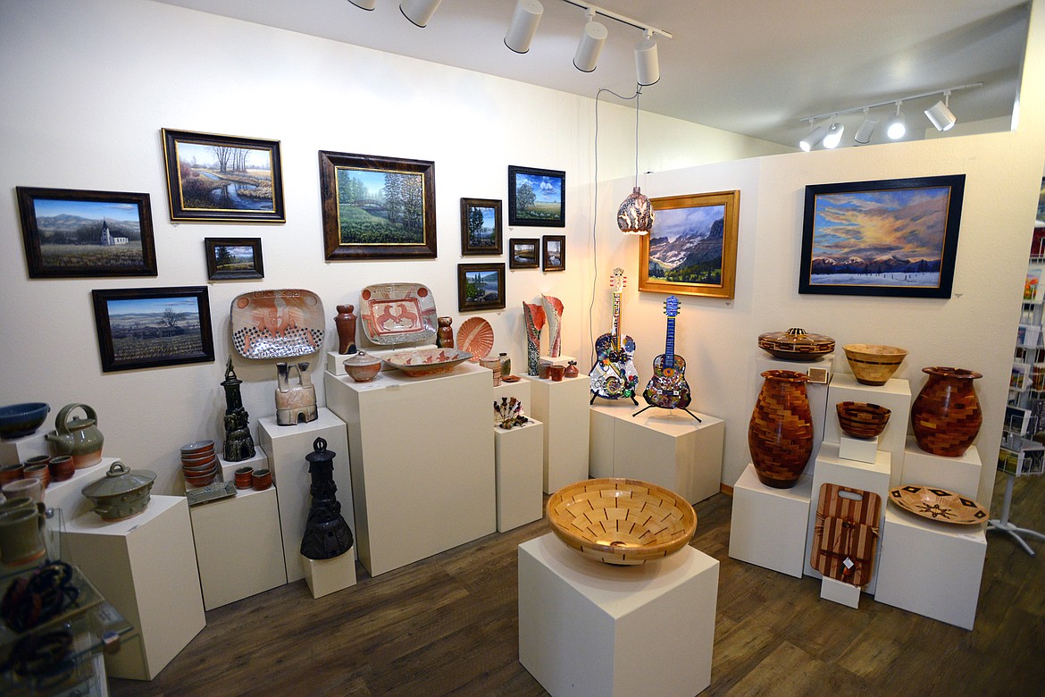 Artwork on display at Persimmon Gallery in Bigfork on Wednesday, Nov. 15. (Casey Kreider/Daily Inter Lake)