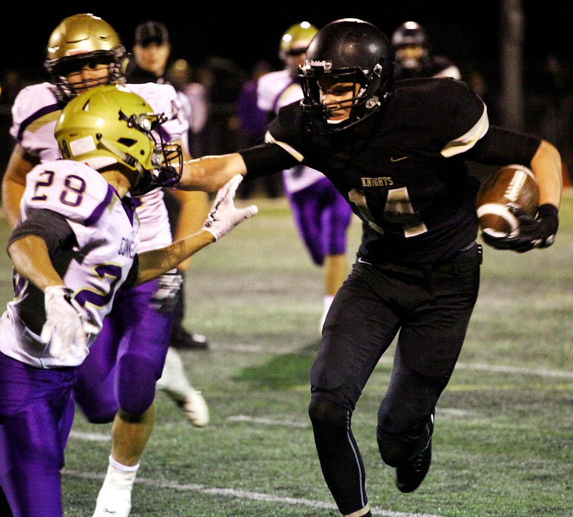 Rodney Harwood/Columbia Basin HeraldRoyal wide receiver (14) Corbin Christensen is the leading scorer on the Knights offense, averaging 9.0 points per game.