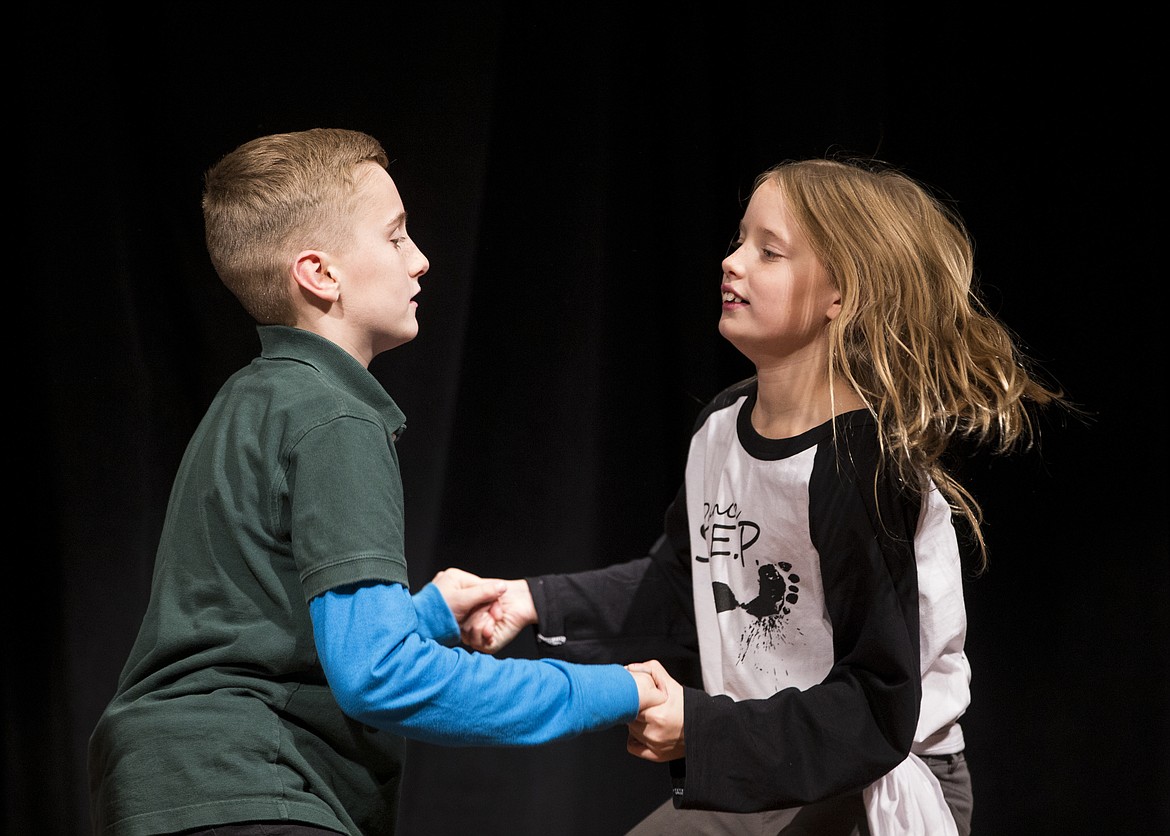 LOREN BENOIT/Press

Wyatt Matthews and Ava Clark rehearse a &#145;Wizard of Oz&#146; Jitterbug dance scene during school last Thursday at Sorensen Magnet School of the Arts and Humanities.