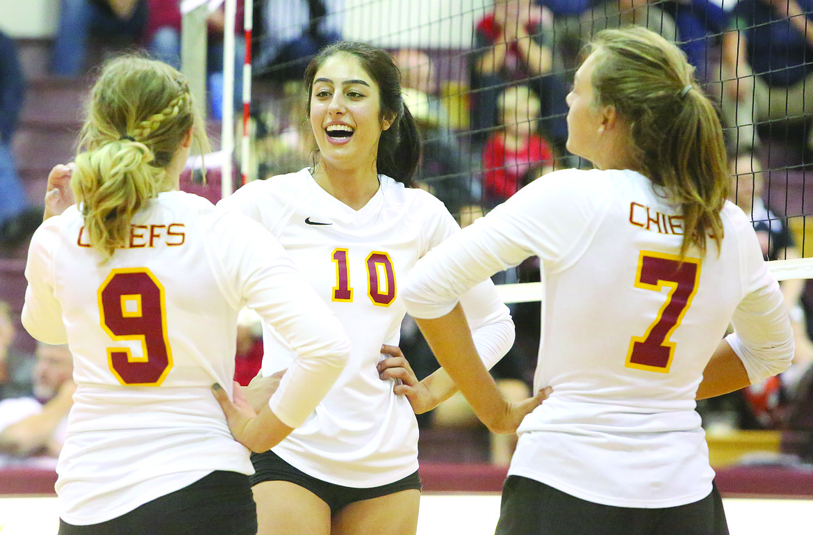 Connor Vanderweyst/Columbia Basin Herald
Moses Lake's Yasmin Shateri (10) was a first team all-league middle hitter/blocker.