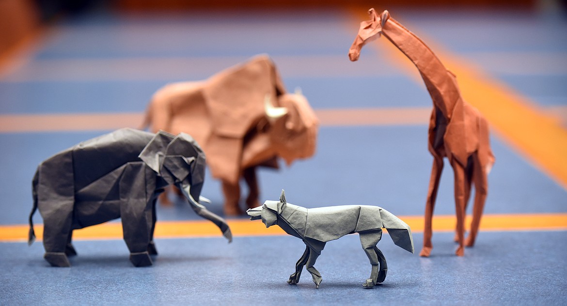 A collection of origami pieces created by artist Shuki Kato. (Brenda Ahearn/Daily Inter Lake)