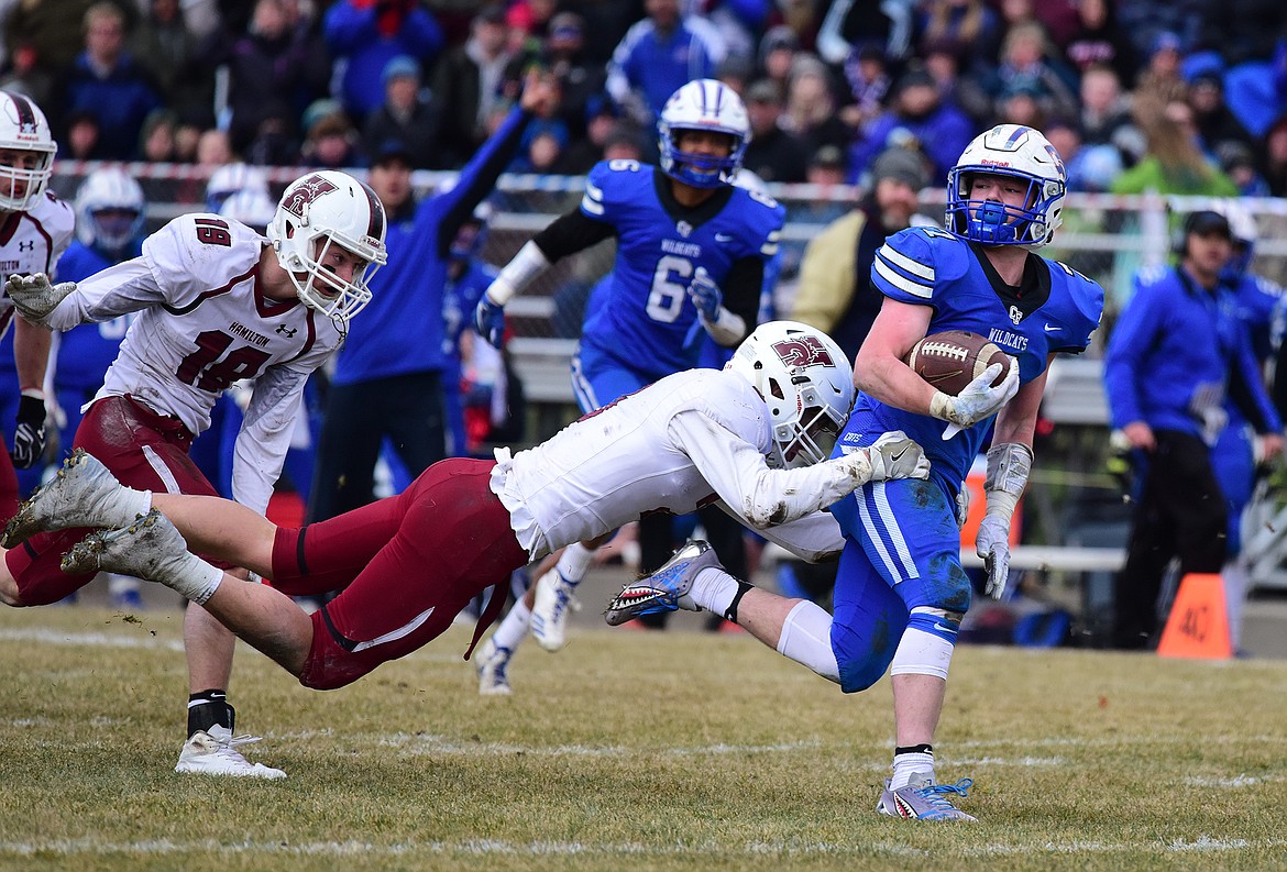 Colten McPhee eludes a tackle.